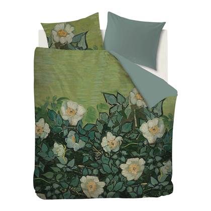 Beddinghouse x Van Gogh Museum Wild Roses Dekbedovertrek 200 x 200/220 cm - Groen