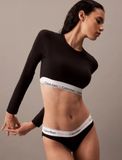 Calvin Klein T-shirt Bralette lange mouw - Lightly Lined - Katoenen Top met lange mouwen