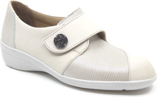 Solidus 26426 - Beige combi klittenbandschoenen - Maat 41.5 - Vrouwen
