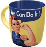 Nostalgic-Art Mok We Can Do It Blauw Steen 340 ml