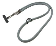System-S Schouderband, extra dik, voor smartphone hoes van nylon in grijs