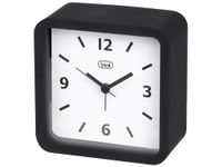 Trevi SL 3820 wekker met grote wijzerplaat, rubberen oppervlak en schokbestendige siliconen hoes, geruisloos sweep-uurwerk, wandophanging, zwart