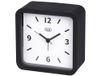 Trevi SL 3820 wekker met grote wijzerplaat, rubberen oppervlak en schokbestendige siliconen hoes, geruisloos sweep-uurwerk, wandophanging, zwart