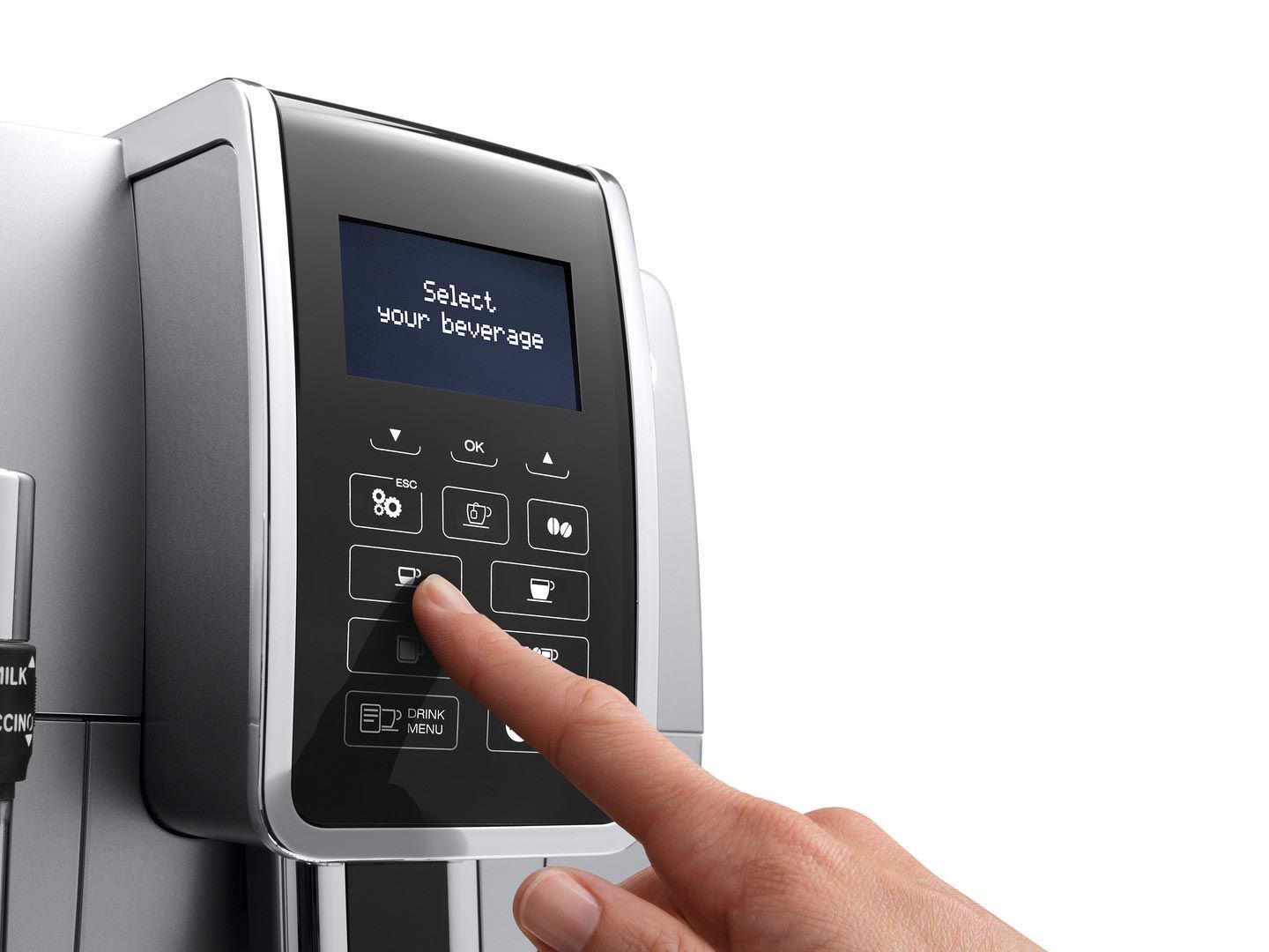 De'Longhi Dinamica ECAM 350.35.SB Volautomatische Espressomachine - Zwart/Zilver