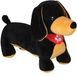 Kr?ger & Gregoriades KrugerPluche Teckel hond knuffel - zwart - 35 cm
