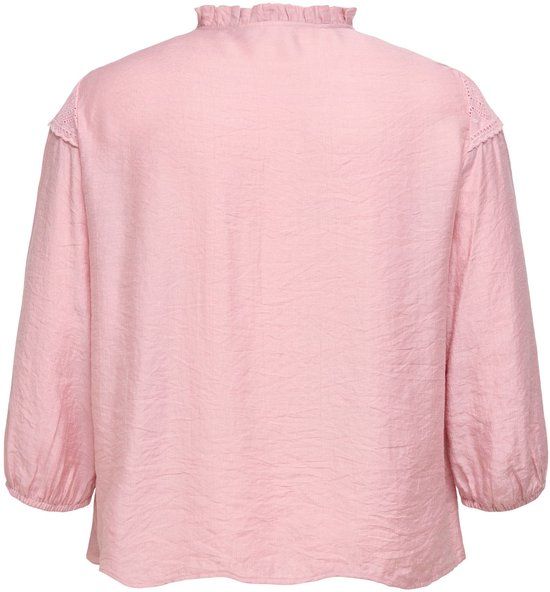 ONLY CARMAKOMA CARSIMME 3/4 V-NECK SHIRT WVN Blouse Misty Rose