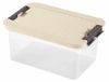 Boîte système 8 l, 33 x 22 x 16 cm Couvercle aspect rotin couleurs assorties