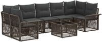 vidaXL - Tuinbank - Set - 8 - st - Grijs - poly - rattan