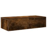 VidaXL Wandschap met lades 60x26,5x15 cm bewerkt hout gerookt eiken