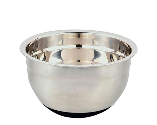 Kesper Mengkom Roestvrij Staal Met Siliconen Bodem Ø20 cm/Hoogte: 11 cm Zilver, Zwart