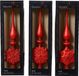 Decoris Piek glas l10b4.5h35 cm rood