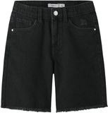 NAME IT Meisjes Bermuda shorts NKFBELLA HW WIDE DNM SHORTS 1488-BE NOOS Zwart Denim Maat 152