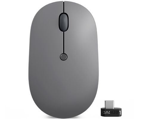 Lenovo Go Wireless Mouse - 2400 DPI - Ambidextrous - Black/Grey