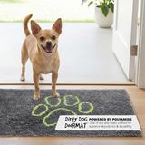 Dog Gone Smart Dirty Dog microvezel deurmat, super absorberend, machinewasbaar met antislip achterkant, klein, koel grijs