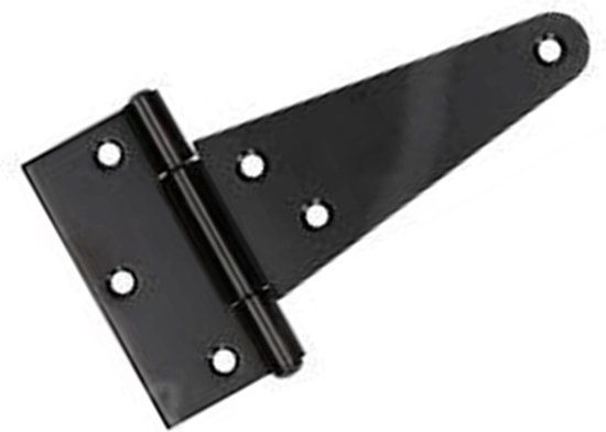 WAELBERS T-heng 125 mm mat zwart staal zwaar model SKG* links/rechts binnendraaiend/buitendraaiend