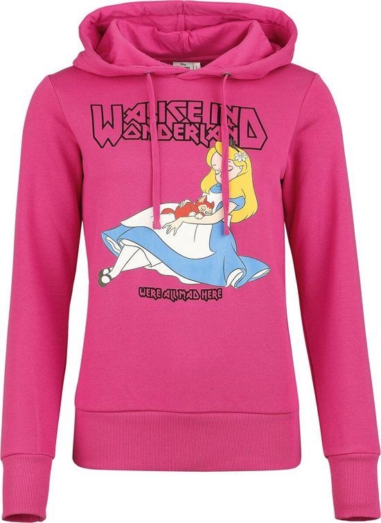 Alice In Wonderland We're All Mad Here Dames Trui met capuchon - roze - L