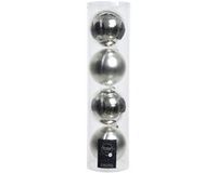 Decoris Kaemingk B.V. 16x stuks Zilveren glazen kerstballen 10 cm - Mat/matte - Kerstboomversiering zilver