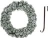 Decoris Couronne de Noël verte/blanche 60 cm Imperial neige artificielle avec cintre en fer