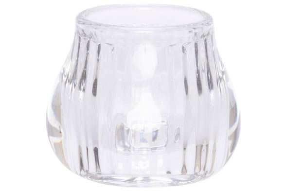 Cosy@Home Theelichthouder Transparant 8x8xH6,8cm Glas