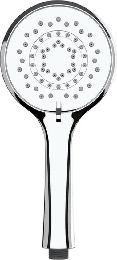 Wenko Douchekop - Waterbesparend - Chroom - Rond - 11 cm - 5 Straalsoorten