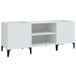 VidaXL Meuble de rangement pour disques 121x38x48 cm Bois d'ingénierie Blanc
