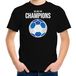 Griekenland EK/ WK supporter t-shirt - we are the champions met Griekse voetbal - noir - enfants - vêtements / chemise 134/140