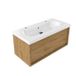 Saniclass Holz Frame Badkamermeubelset - 100x45x43.5cm - Palermo keramische wastafel wit - 1 wasbak - 2 kraangaten - 1 lade - mat eiken natural (hout) SW1420769/SW24916