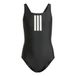 adidas meisjes 3-Stripes Swimsuit Kids Swimwear, Black/White, 3-4 Years