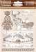 Stamperia Rubberstempel Winter Time 14 x 18 cm, bruin, normaal