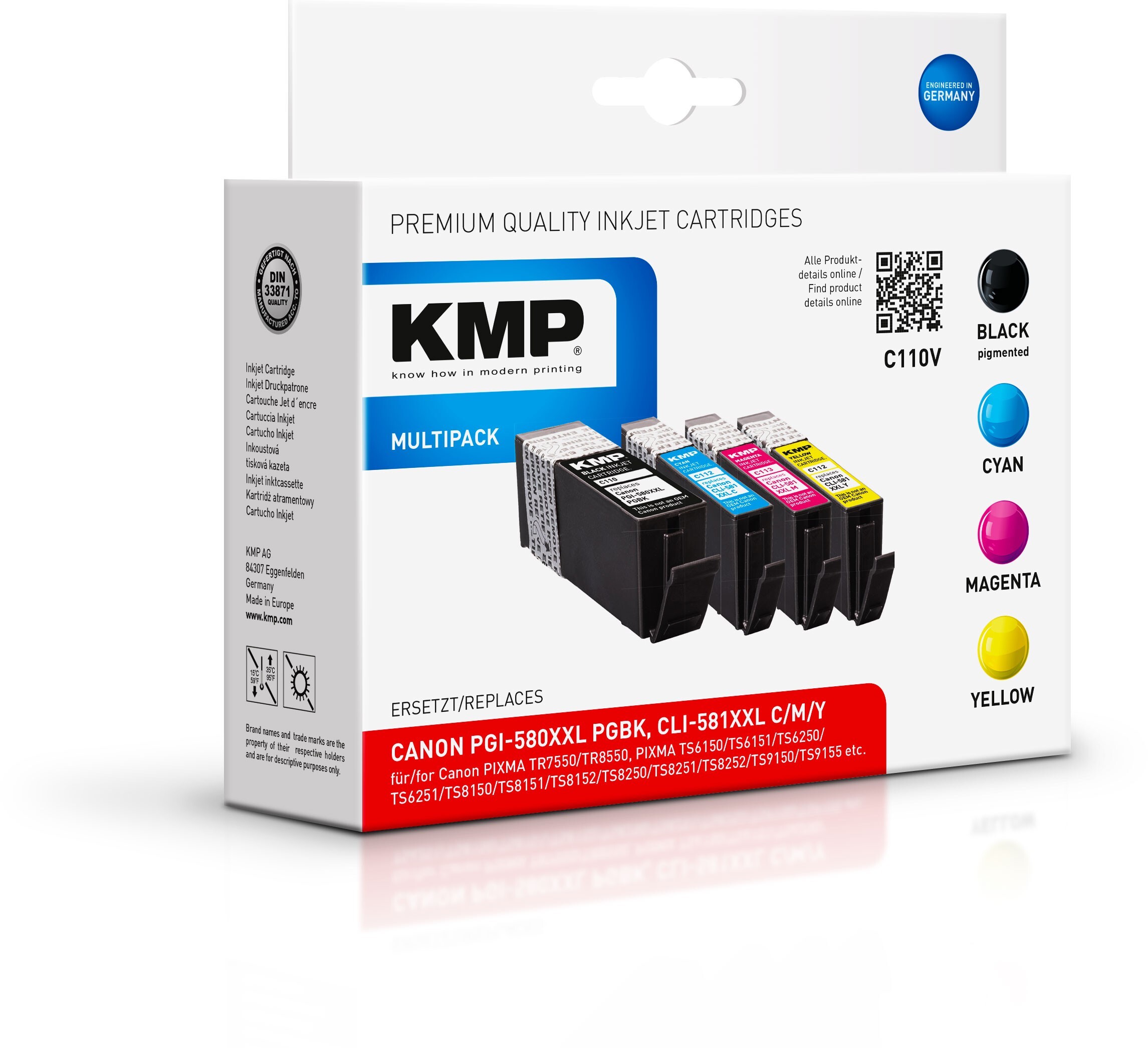 KMP 1576,0205 multi pack / cyaan, geel, magenta, zwart