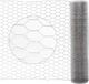 Grillage hexagonal - galvanisé avec revêtement - clôture pour lapins - grillage à poules - maillage de 27 mm - hauteur de 50 cm - longueur de 10 mètres - couleur argent
