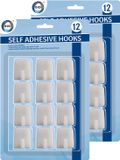 DID Plakhaakjes - 48 stuks - vierkant - wit - kunststof - 2.7 x 3.5 cm