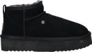 Warmbat Durack Suede Boot Plateau Dames Laarzen - Zwart