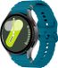 Strap-it Siliconen Wave bandje - Geschikt voor Samsung Galaxy Watch 7 (40 & 44mm) / Galaxy Watch 6 (Classic) / Galaxy Watch 5 (Pro) / Galaxy Watch 4 (Classic) - groenblauw