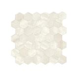 HOME DECO FACTORY - HD7716 - Starre Zelfklevende Mozaïek Travertin Achterwand voor Wanddecoratie - Eenvoudig aan te Brengen - Geen Voegen Nodig - 31,2 x 30,5 x 0,3 cm - Witte Kleur