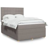 Maison Exclusive - Boxspringbed met matras, taupe, 140x200 cm, gestoffeerd