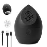Fridja F40 Premium scheerapparaat, oplaadbaar, pluisverwijderaar voor kleding en bekleding, USB-C, 45 minuten looptijd, gemakkelijk te reinigen pluiscontainer, matzwart, compact ontwerp