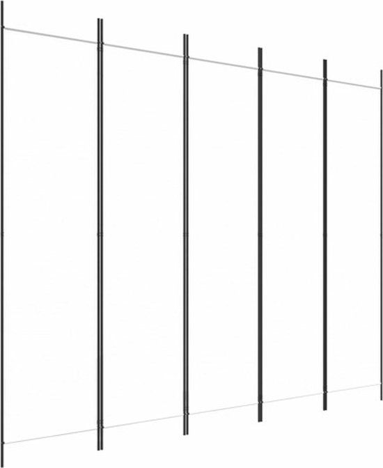 vidaXL Kamerscherm met 5 panelen 250x200 cm stof wit