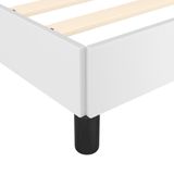 VidaXL Cadre de lit Similicuir Blanc 120x200 cm