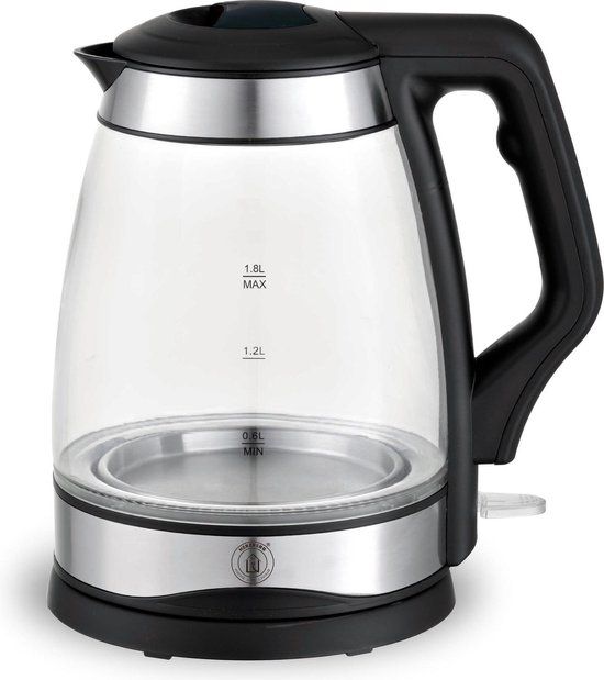 Herzberg HG-5044 - 1.8L Elektrische Glazen Waterkoker - Blauw