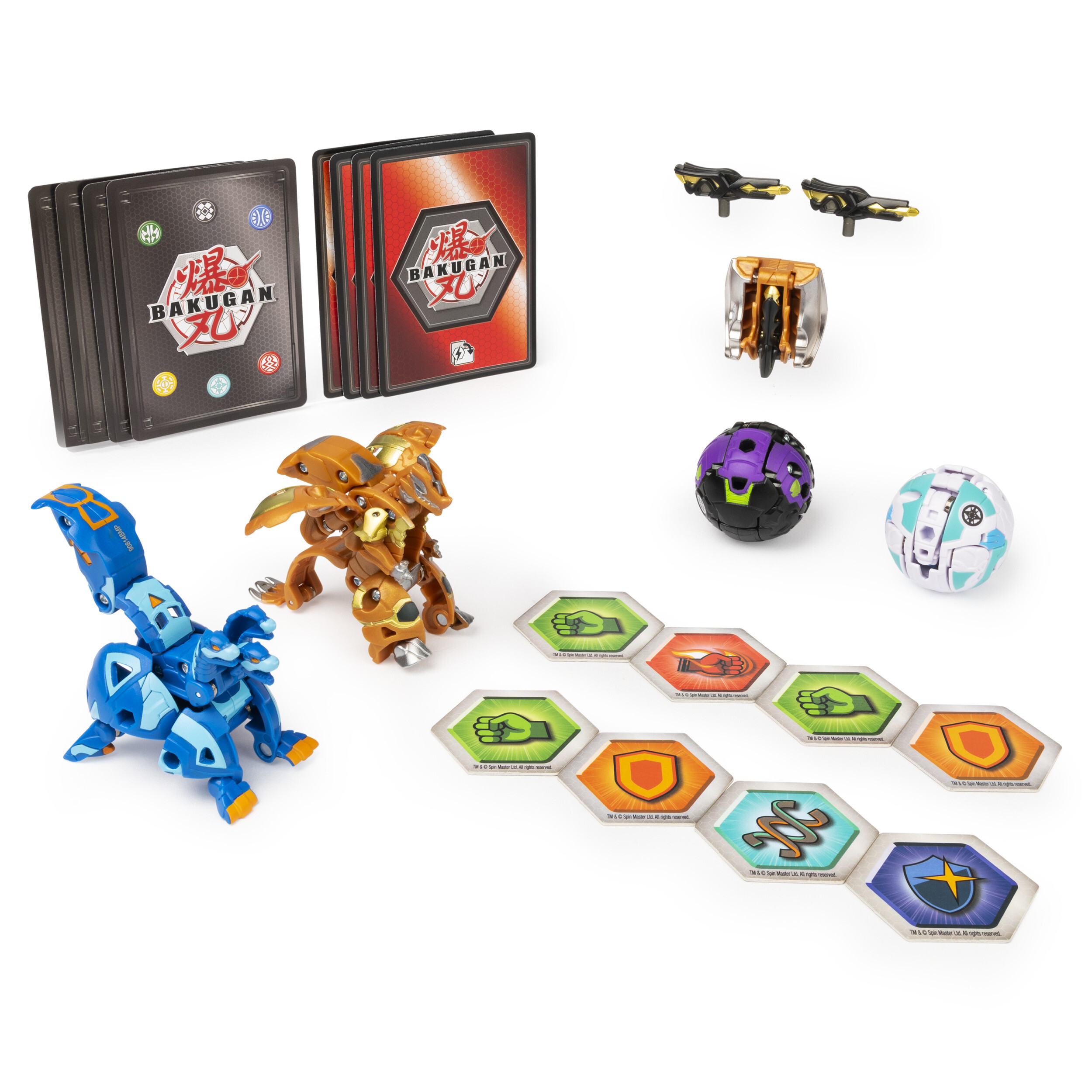 Bakugan Baku-Gear 4-pack, Trox Ultra met Baku-Gear en Pegatrix Ultra, verzamelbare actiefiguren