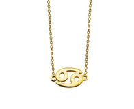 Jwls4u BV Kreeft Ketting Gold-plated Zodiac ZN007G