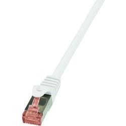 LogiLink RJ45 Netwerk Aansluitkabel CAT 6 S/FTP 2 m Wit Vlambestendig Snagless