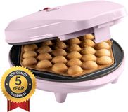Bestron Wafelijzer - ABWM300P - 700W - Bubbel wafels - Anti aanbaklaag - Roze