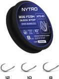 Nytro Ready Tied Rigs Big Fish Quick Stop Eyed-Barbless 25cm (8 pcs) - Haak 12 - 0.25mm