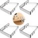 Azomor® Set van 4 roestvrijstalen tafelklemmers voor binnen en buiten gebruik