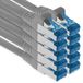 1aTTack.de 10x 10m CAT6 Ethernet LAN-netwerkkabel RJ45 - grijs