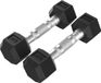Tunturi Platinum Hexa Dumbbell Set - Rubber - 2x 2kg - Zwart