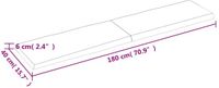 vidaXL Tafelblad natuurlijke rand 180x40x(2-6)cm eikenhout donkerbruin