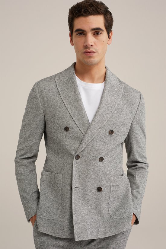 Van Gils Heren slim fit fijngebreide blazer